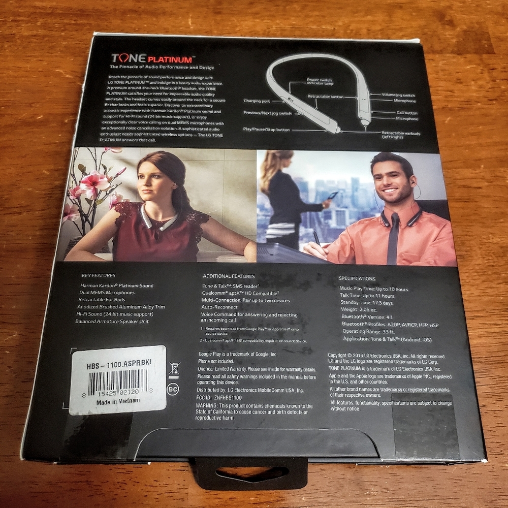 LG Tone Wireless Neckband Earphones – New in Original Box 🎧 ✨ - Picture 4 of 6